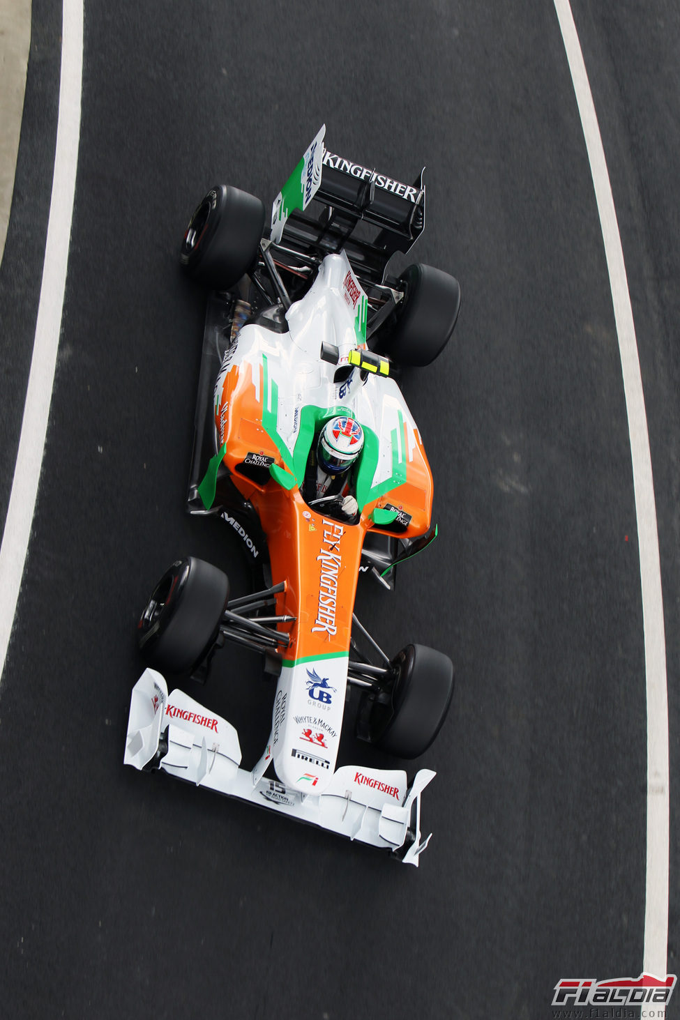 Di Resta también estrenó un casco especial en Silverstone