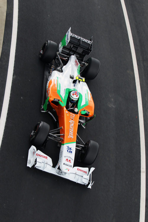 Di Resta también estrenó un casco especial en Silverstone