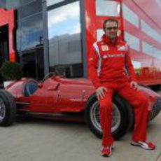 Stefano Domenicali y el 375 F1 en Silverstone 2011