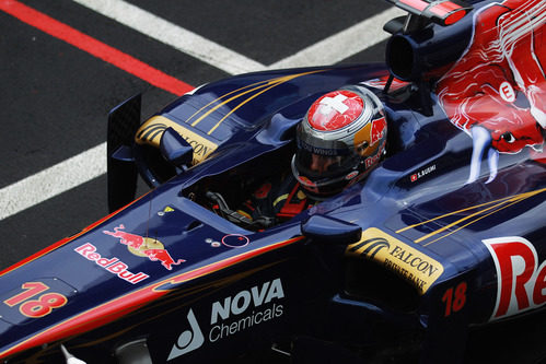 Buemi en la sesión de prácticas del GP de Gran Bretaña 2011