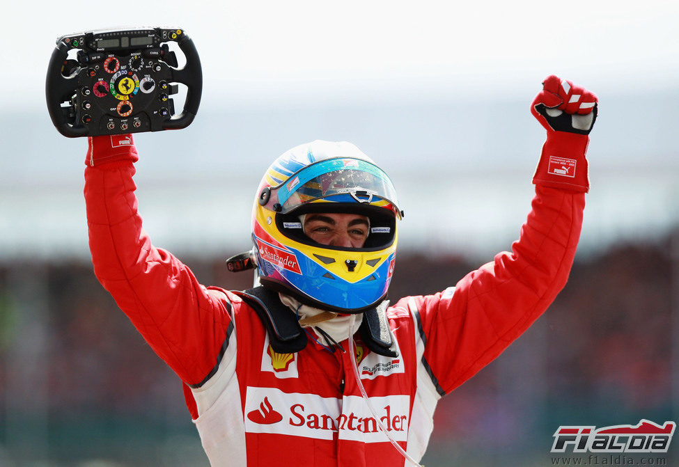 Victoria de Fernando Alonso en el GP de Gran Bretaña 2011