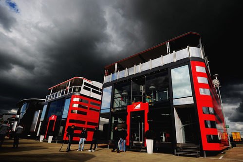 El 'motorhome' de Ferrari en Silverstone 2011