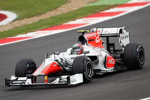 Liuzzi con los neumáticos duros en el GP de Gran Bretaña 2011