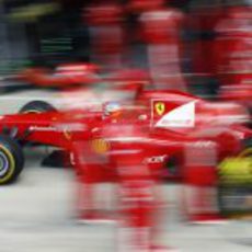 Parada en boxes para Alonso en el GP de Gran Bretaña 2011