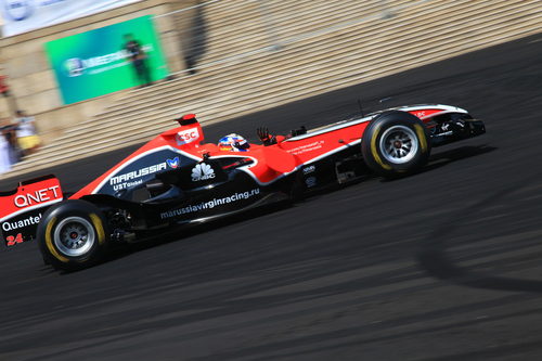 Timo Glock rueda con el Virgin en Sochi