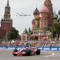 Button también pasó por la plaza roja de Moscú