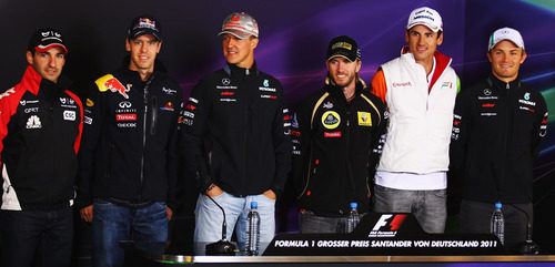 Los seis pilotos alemanes de la parrilla de la F1 2011
