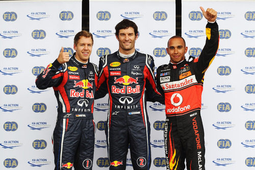 Webber, Hamilton y Vettel saldrán primeros en Nürburgring