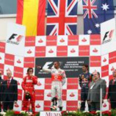 El podio del GP de Alemania 2011