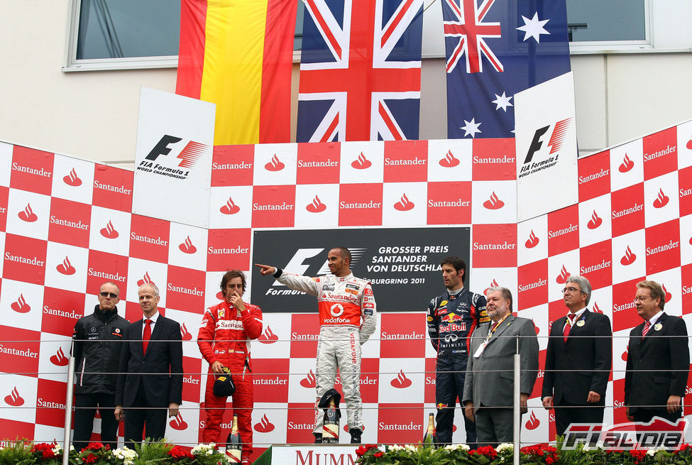 El podio del GP de Alemania 2011