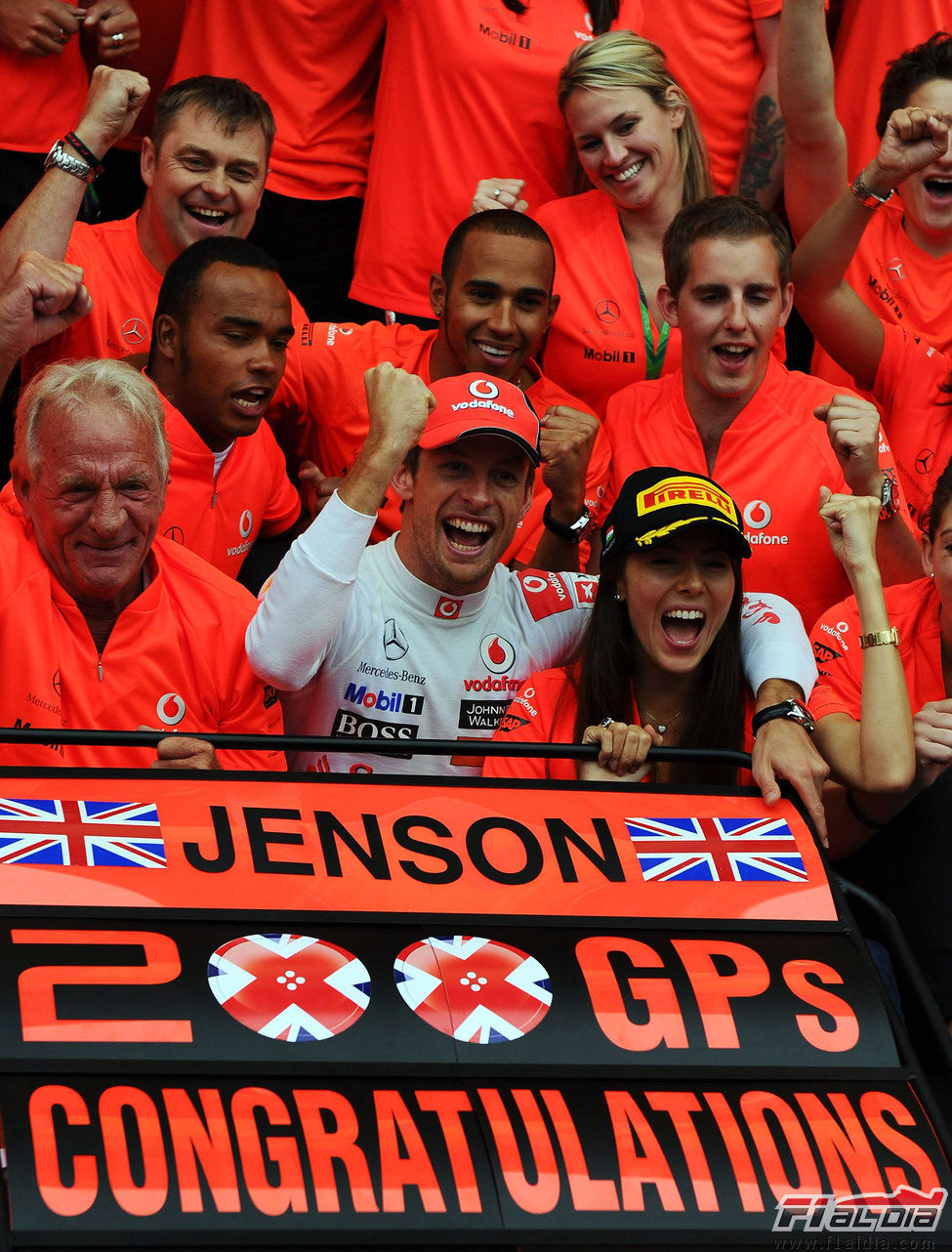 Jenson Button logró la victoria en su 200 Gran Premio de Fórmula 1