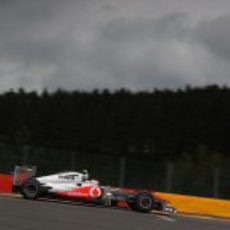 Jenson Button en los libres del GP de Bélgica 2011