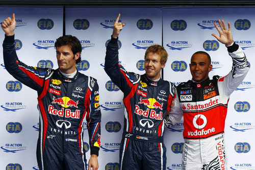 Nueva 'pole' de Vettel por delante de Hamilton y Webber en el GP de Bélgica 2011