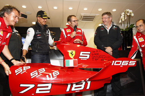Ferrari entregó a Schumacher la cubierta motor de uno de sus monoplazas