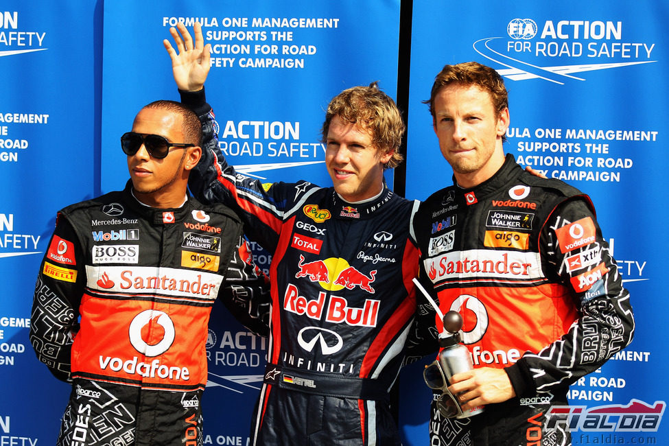 'Pole position' para Sebastian Vettel en el GP de Italia 2011, con los McLaren justo detrás