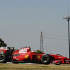 Bianchi rueda en Fiorano con el Ferrari F60