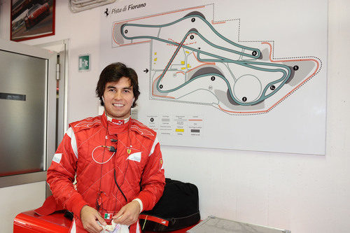 Sergio Pérez feliz en Fiorano