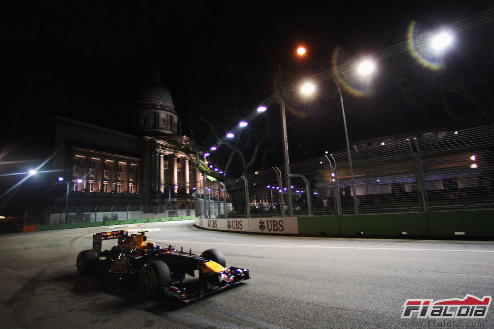 Mark Webber en la clasificación del GP de Singapur 2011
