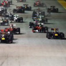 Salida del GP de Singapur 2011