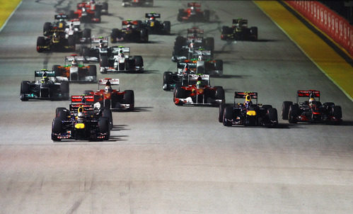 Salida del GP de Singapur 2011