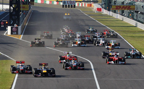 Salida del GP de Japón 2011