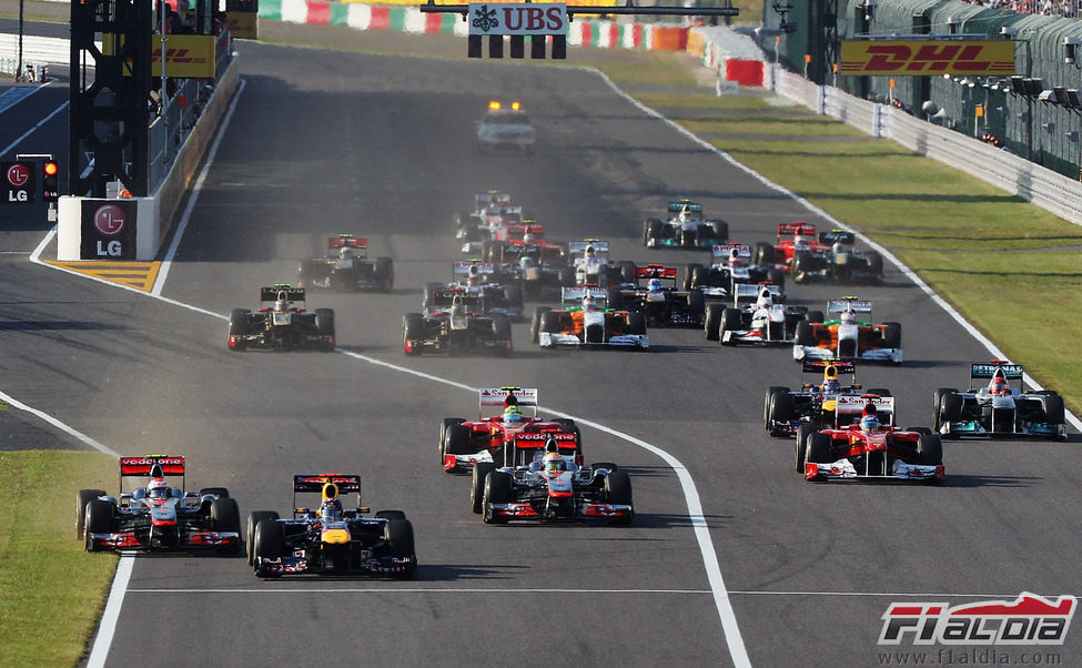 Salida del GP de Japón 2011