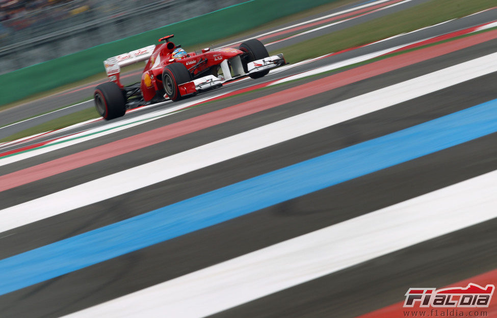 Fernando Alonso en la clasificación del GP de Corea 2011