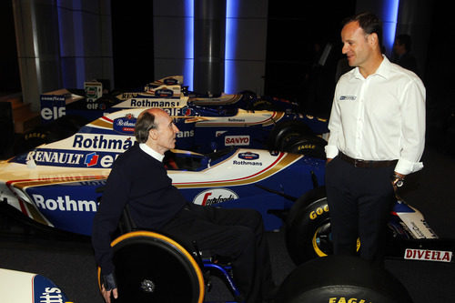 Frank Williams y Rubens Barrichello junto a los Williams-Renault