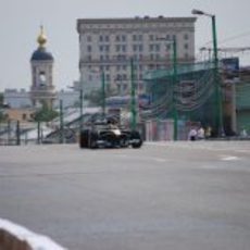 Chandhok con el T127 en la capital rusa