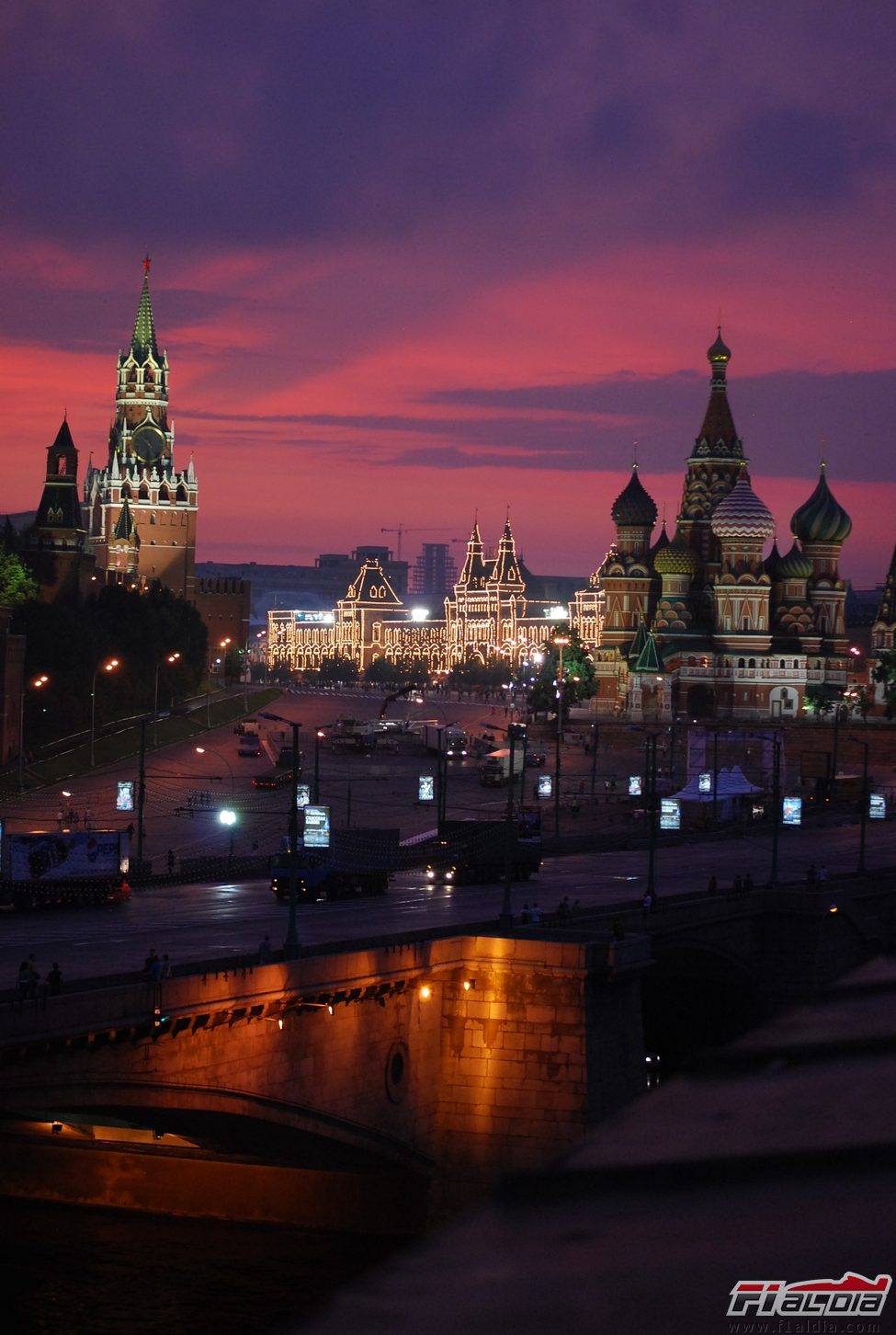 La Plaza Roja de Moscú vivió el espectáculo de la Fórmula 1