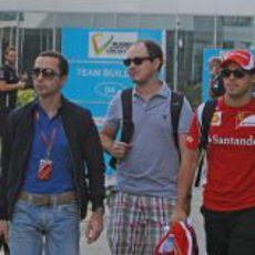 Felipe Massa llega al circuito internacional de Buddh