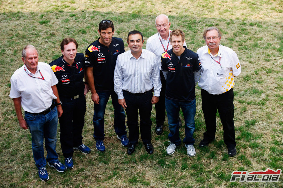 Las altas esferas del equipo Red Bull en India