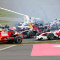 La primera curva en Fuji