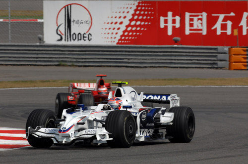 Kubica durante la sesión de clasificación