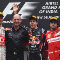 Podio del GP de India 2011