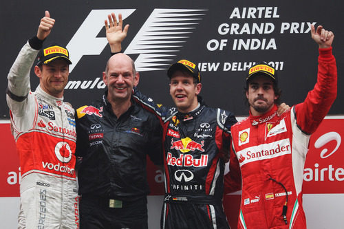 Podio del GP de India 2011