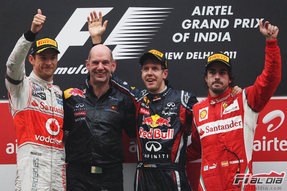 Podio del GP de India 2011