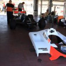 El McLaren MP4/1B despiezado