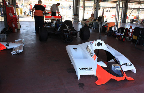 El McLaren MP4/1B despiezado