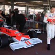 Scott Walter antes de subirse a su McLaren