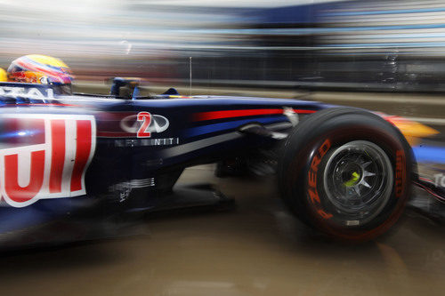 Mark Webber sale a pista en la jornada del viernes en Corea 2011