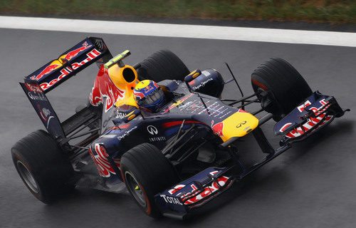 Webber rueda en los libres del GP de Corea 2011