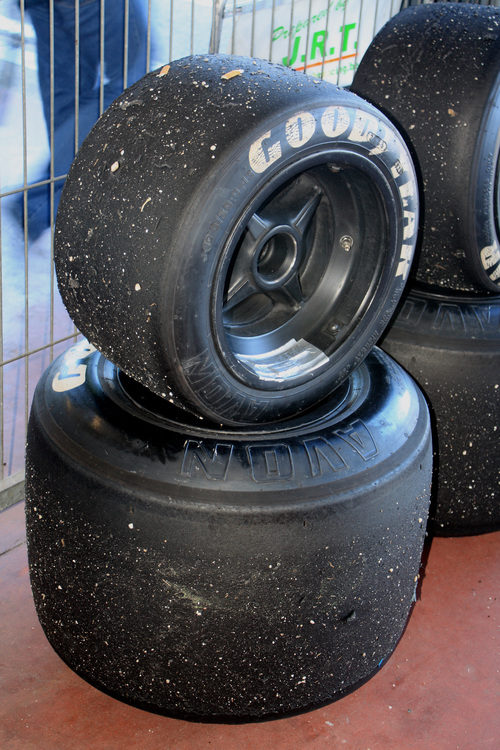 Neumáticos tras la carrera de la Fórmula 1 Histórica