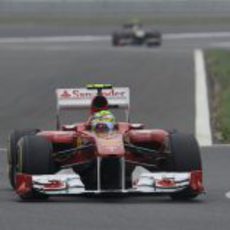 Felipe Massa a los mandos del Ferrari en la clasificación de Corea 2011