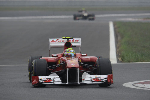 Felipe Massa a los mandos del Ferrari en la clasificación de Corea 2011