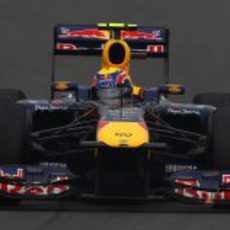 Mark Webber con neumáticos superblandos en la clasificación del GP de Corea 2011