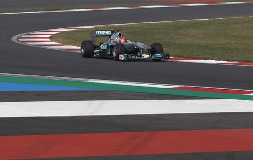 Michael Schumacher en la clasificación del GP de Corea 2011