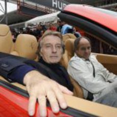 Berger pasea a Montezemolo en Mugello