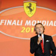 Luca di Montezemolo da su discurso en las Finales Mundiales de 2011