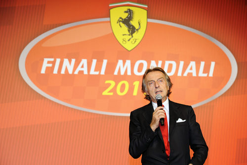 Luca di Montezemolo da su discurso en las Finales Mundiales de 2011